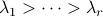 lambda_{1}>cdots>lambda_{r}