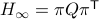 H_{infty}=pi Q pi^{mathsf{T}}