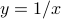 y=1/x