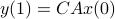 y(1)=CAx(0)