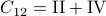 C_{12}=mathrm{II}+mathrm{IV}